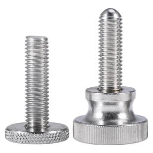 304不锈钢高头滚花螺丝大平头手拧螺栓手扭调节镜面螺钉M2M3-M10