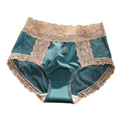 千色年华蕾丝中高腰薄款三角内裤