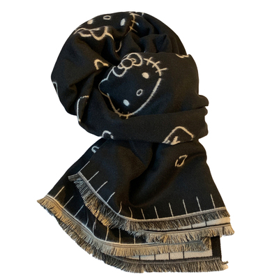 正版HelloKitty针织围巾女秋冬季