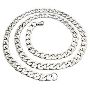 刘宪华同款钛钢扭片链嘻哈宽扁项链古巴毛衣链男士加长加粗锁骨链