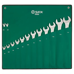 世达英制梅开两用扳手工业级死口扳子双头两用呆梅呆扳手工具套装