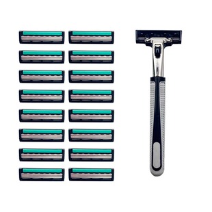 2024男士新款进口三层刀片手动剃须刀老式刮胡刀通用德国双层刀头