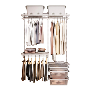 铂耐步入式金属衣帽间整体衣柜开放式定制小户型1.4米全钢衣柜