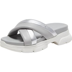 SKAP圣伽步2026春夏新款羊皮革时尚拼色厚底凉鞋外穿女士款拖鞋子