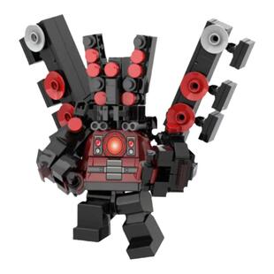 泰坦电钻人钻头人积木泰坦时钟人电视人模型马桶人和监控人的玩具