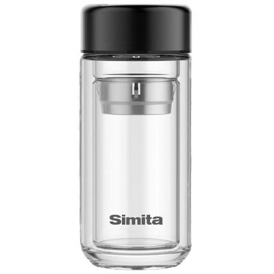 施密特便携茶水分离双层玻璃杯