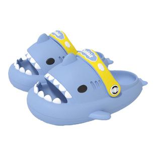 鲨鱼儿童拖鞋夏男孩卡通可爱防滑男童凉拖鞋小童婴儿宝宝洞洞鞋女