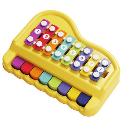 婴儿八音手敲琴玩具钢琴木琴二合一1岁宝宝6到12儿童早教乐器启蒙