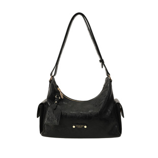 南风Chio2nd  秋日扉页托特包复古潮酷黑色包包女质感单肩斜挎包