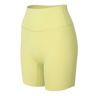 dcw健身短裤女夏薄款瑜伽四分裤高腰收腹无缝裸感提臀运动骑行裤