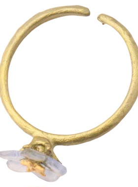 勿忘我森系小众设计复古花朵戒指