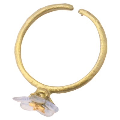 勿忘我森系小众设计复古花朵戒指