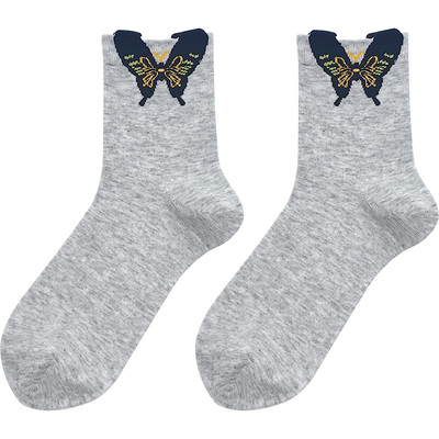 鹿人时尚抗菌四季款女士无骨袜子