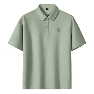 班尼路短袖polo衫男款夏季高级感美式翻领体恤男士透气宽松半袖LF