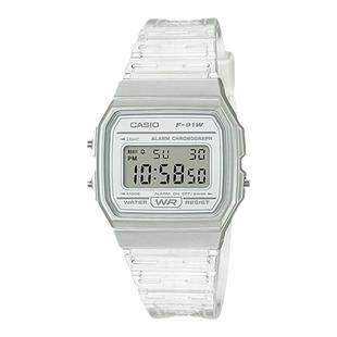 卡西欧小方块手表初中生考试电子儿童手表官方旗舰店正品F-91W