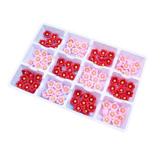 蛋糕装饰巧克力立体樱花梅花摆件翻糖花插件冰淇淋小花可食用烘焙