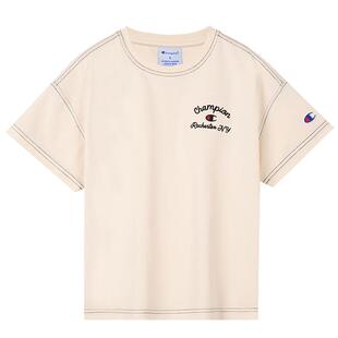 Champion冠军26夏季男女大小童装复古潮流休闲运动纯色短袖T恤