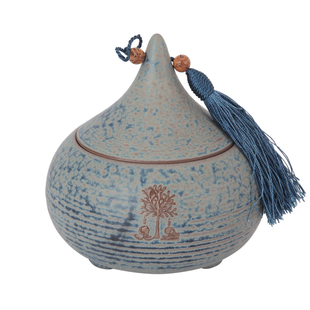 万仟堂陶瓷茶叶罐精品茶叶桶普洱茶罐陶罐粗陶茶叶罐密封罐菩提心