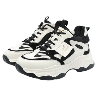 红蜻蜓女鞋秋冬新款老爹鞋加绒保暖东北棉鞋厚底增高休闲运动鞋女