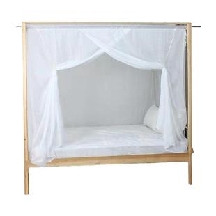 绑带架子床帐子棉纱老式蚊帐家用卧室文章加厚穿杆蚁帐加密床罩