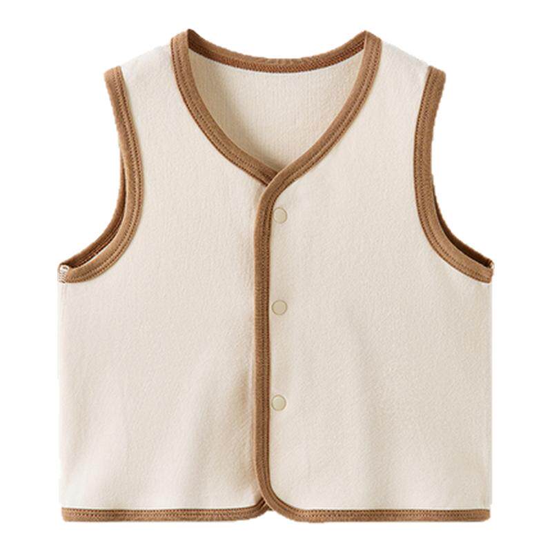 童泰婴儿马甲春秋季莫代尔棉男女宝宝衣服儿童背心坎肩外出上衣