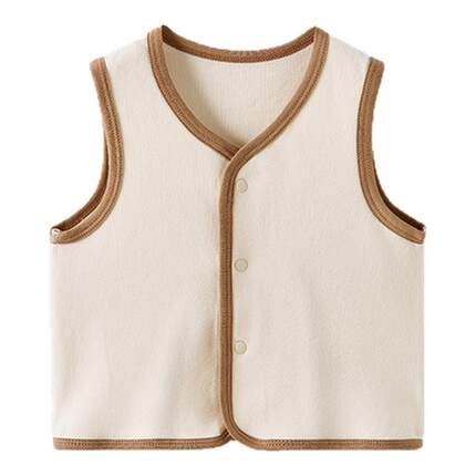 童泰婴儿马甲春秋季莫代尔棉男女宝宝衣服儿童背心坎肩外出上衣