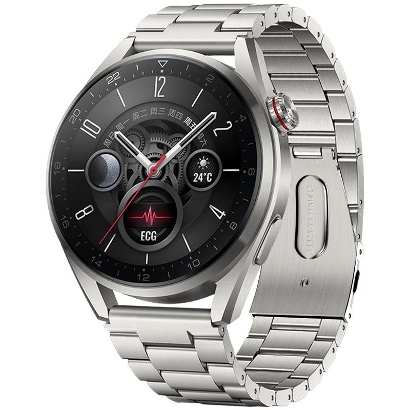适用华为gt5钛金属手表带watchgt5pro腕表gt4智能watch4运动gt3纯钛gt2男式商务buds时尚专用可替换配件腕带