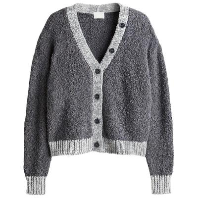 HM女装秋季V领圈绒针织开衫1268241