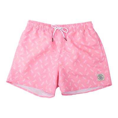 盖浪休闲短裤男潮牌宽松粉底菠萝