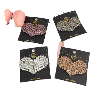 儿童爱心水钻发夹侧边女童碎发发卡女宝宝后脑勺前额刘海bb夹头饰