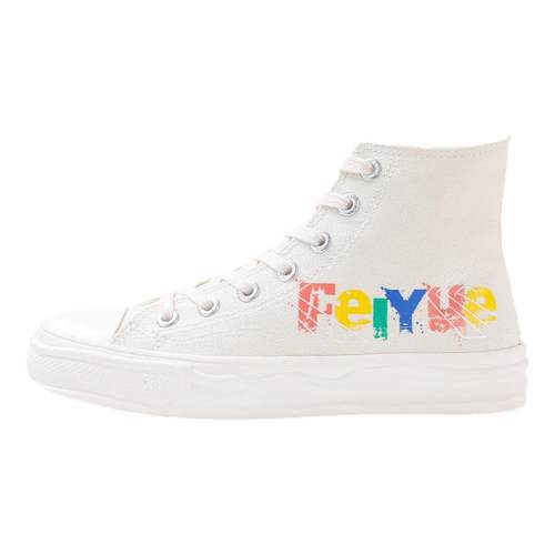 飞跃女鞋2026春季高帮鞋休闲板鞋运动男鞋潮流高帮鞋旗舰店帆布鞋