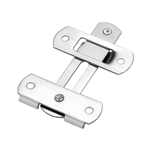 不锈钢插销304加厚门栓锁扣免打孔带锁门扣卡扣安全暗装简易固定