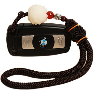 创意手工编织菩提莲花汽车钥匙挂绳男女手机链挂件流苏手腕绳防丢