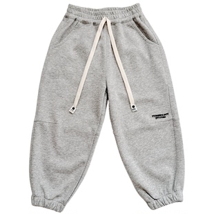 精致刺绣~男童字母刺绣卫裤运动裤儿童秋款中小童春秋休闲长裤子