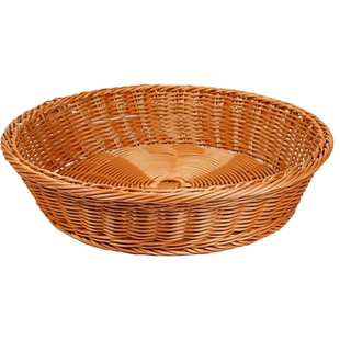 仿藤编织手工水果篮子糖果面包零食干果盘蔬菜塑料存物整理收纳筐