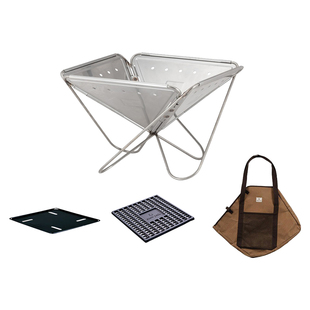 SnowPeak雪峰户外露营焚火台L套装组合sp折叠围炉篝火台SET-112S