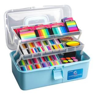 儿童面部彩绘工具套装彩绘儿童脸部颜料套装脸绘安全无毒人体水溶性画脸摆摊专用模版化妆人体人脸脸上可水洗