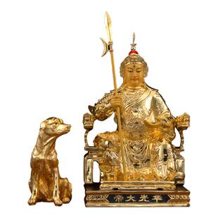 纯铜华光大帝神像马灵官天君王爷元帅五显华光三眼灵光天王二郎神