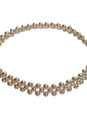 925银银球串珠弹力手链