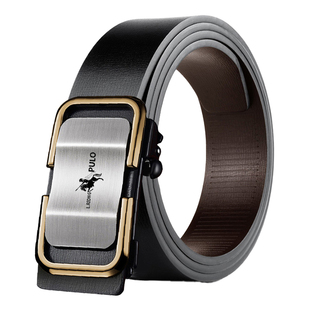 保罗皮带男士真皮无牙自动扣腰带2025新款内穿内扣式牛皮裤带男款