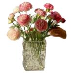 露莲仿真花假花摆设花束客厅餐桌装饰品花艺摆件洋牡丹花高档插花