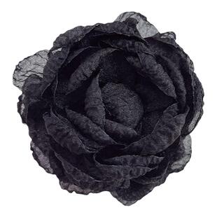 韩国东大门山茶花抓夹发夹女后脑勺高级感轻奢风头花2024年新款女