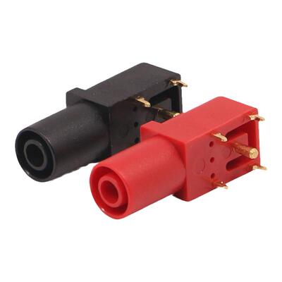 Amass镀金90度4mmPCB面板插座