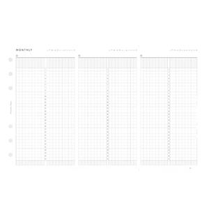 自由打卡页三折页月计划活页手账替芯内页A56slim奇葩PUO自律习惯