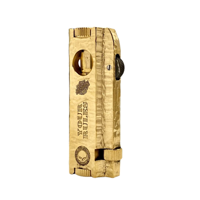 黄铜拔盖煤油打火机三孔出火把玩