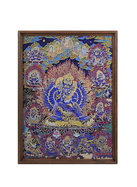 大威德金刚禅意铜画装饰画