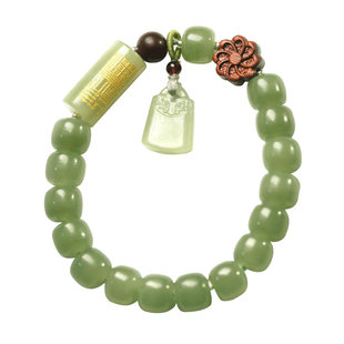 云澜道家法器饰品和田玉珠多宝手串流珠高端定制护身符手链男