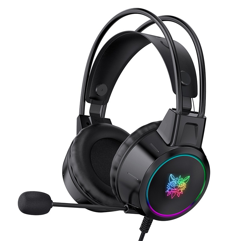 ONIKUMA 电竞游戏耳机头戴式有线电脑带麦克风耳麦7.1声道RGB个性