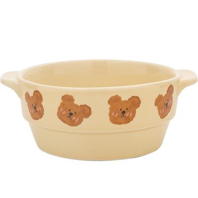 cookzone陶瓷日式耐高温双耳碗