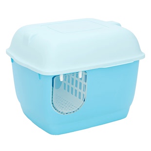 猫砂盆全封闭走廊式猫厕所防臭猫咪屎尿盆防外溅双层长通道超大号